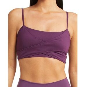 Alo NEW Airbrush Enso Sports Bra Dark Plum Size M
